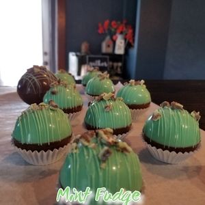 Mint Chocolate Fudge Hot Coco bombs